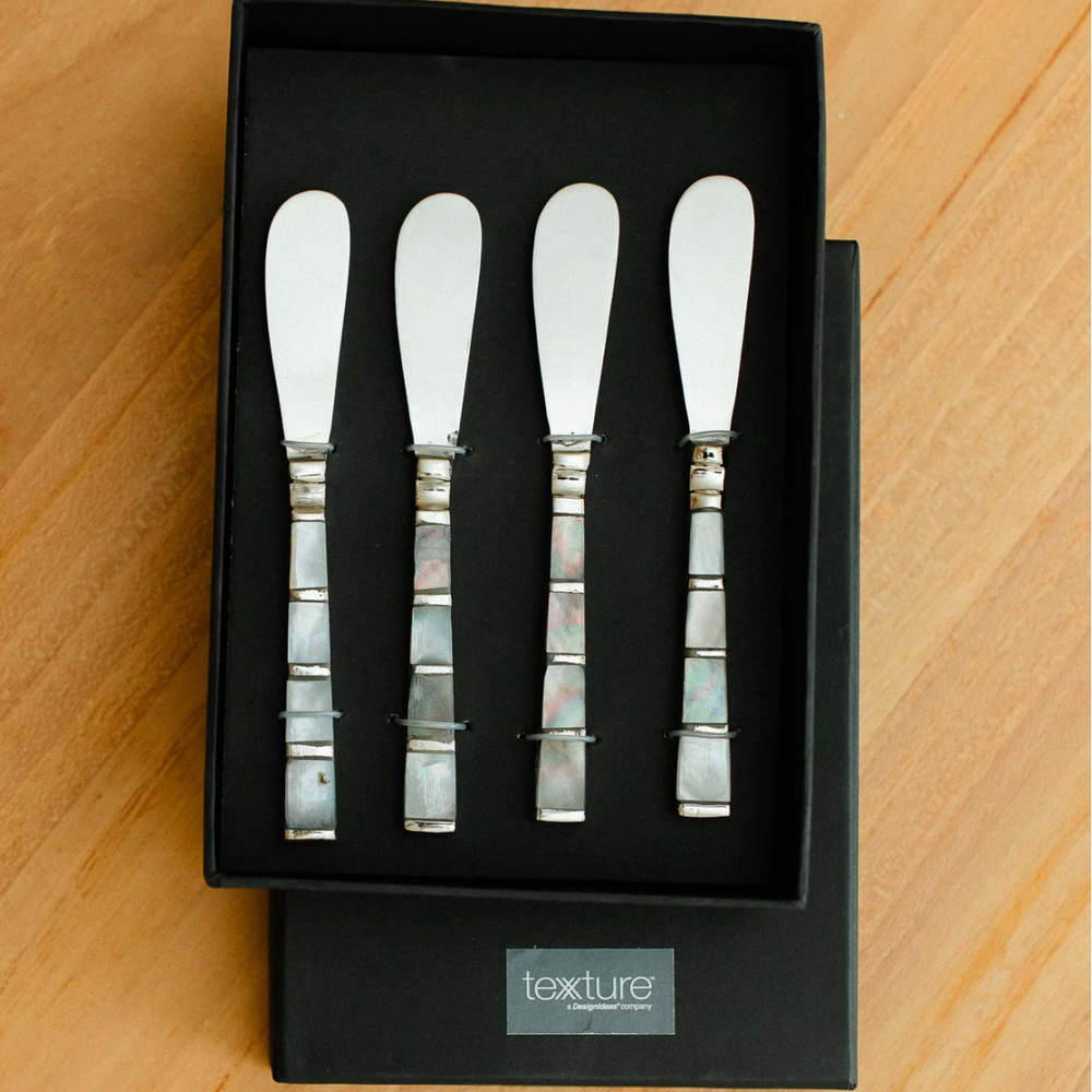 
                      
                        texxture Abalon™ Mother of Pearl Cheese Spreaders, Set of 4 - lily & onyx
                      
                    