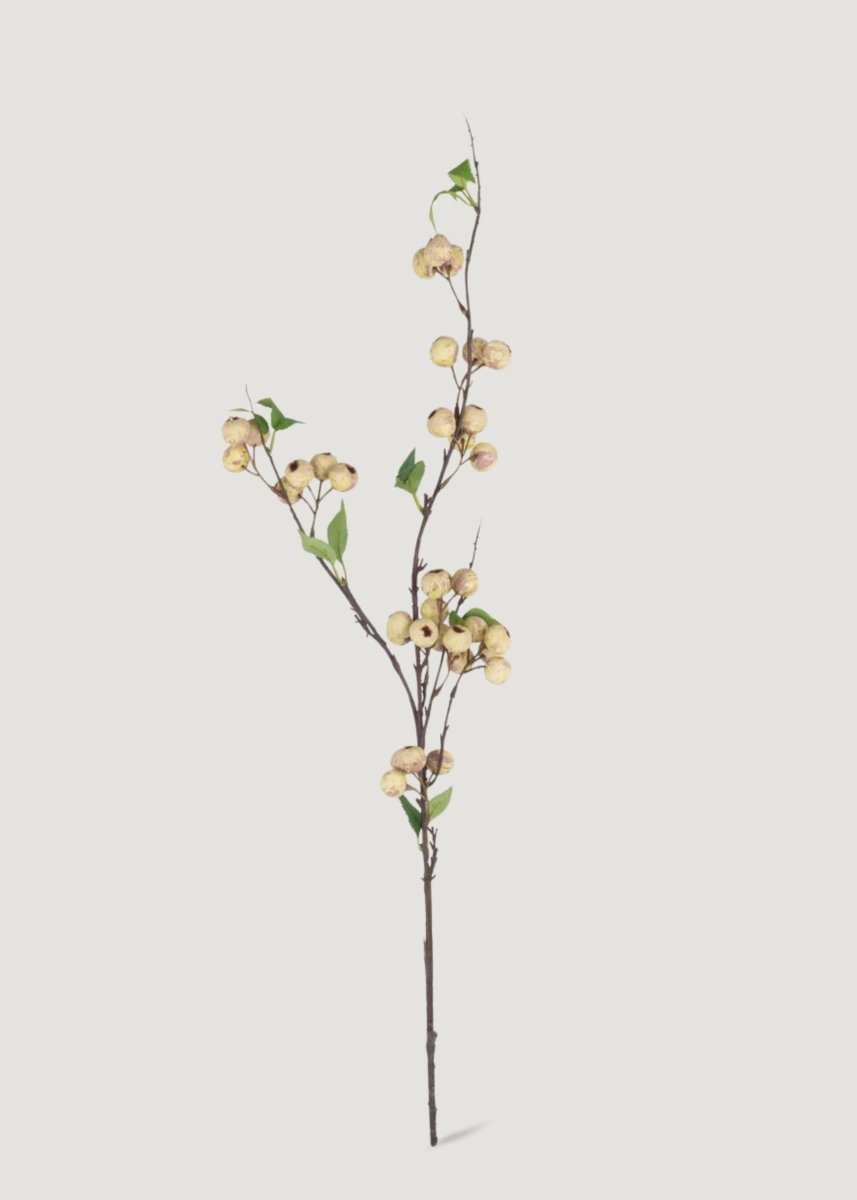 Afloral Abigail Ahern Artificial Hawthorn Berry Branch in Cream - 35.25" - lily & onyx
