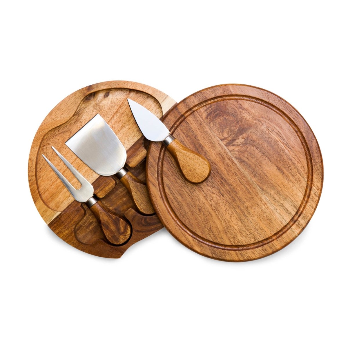 Picnic Time Family of Brands Acacia Brie Cheese Cutting Board & Tools Set - lily & onyx