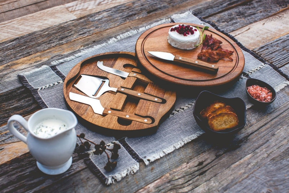 Picnic Time Family of Brands Acacia Circo Cheese Cutting Board & Tools Set - lily & onyx