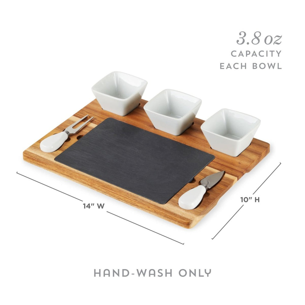 
                      
                        Twine Living Acacia & Slate Cheese Board Set with Ceramic Bowls - lily & onyx
                      
                    