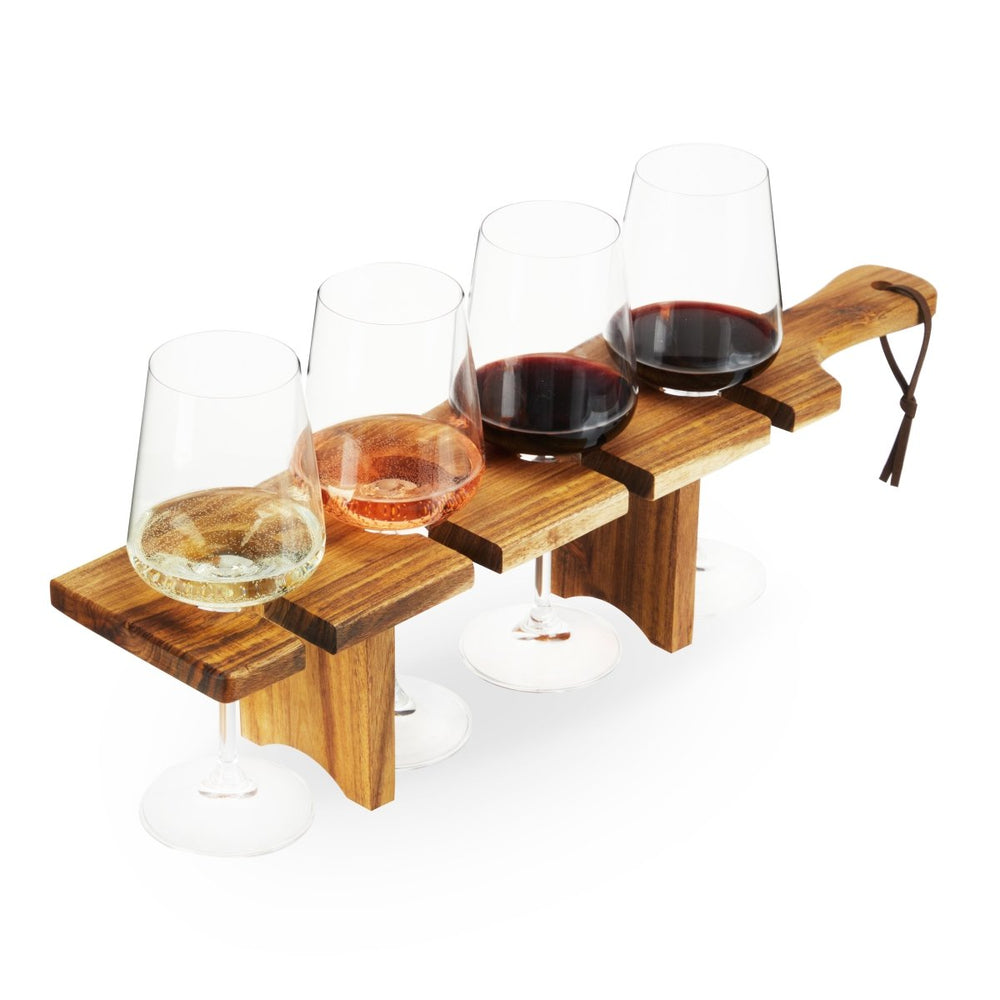 
                      
                        Twine Living Acacia Wood Easy Transport Wine Flight Server - lily & onyx
                      
                    