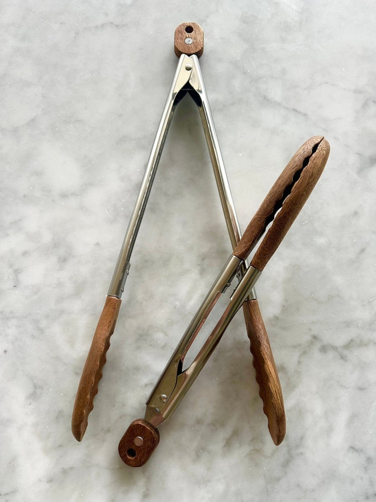Busa Designs Acacia Wood Tongs, Set of 2 - lily & onyx