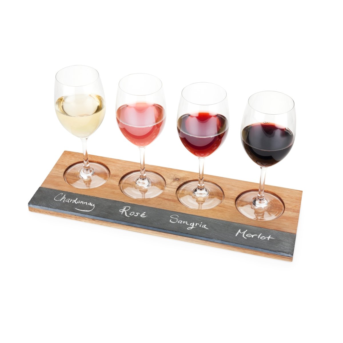 Twine Living Acacia Wood Wine Flight Board - lily & onyx