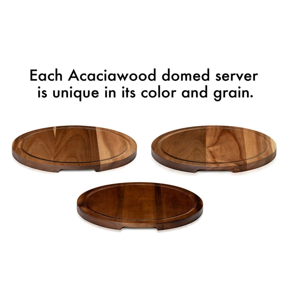 
                      
                        Libbey Acaciawood Flat Round Wood Server Cake Stand with Glass Dome - lily & onyx
                      
                    