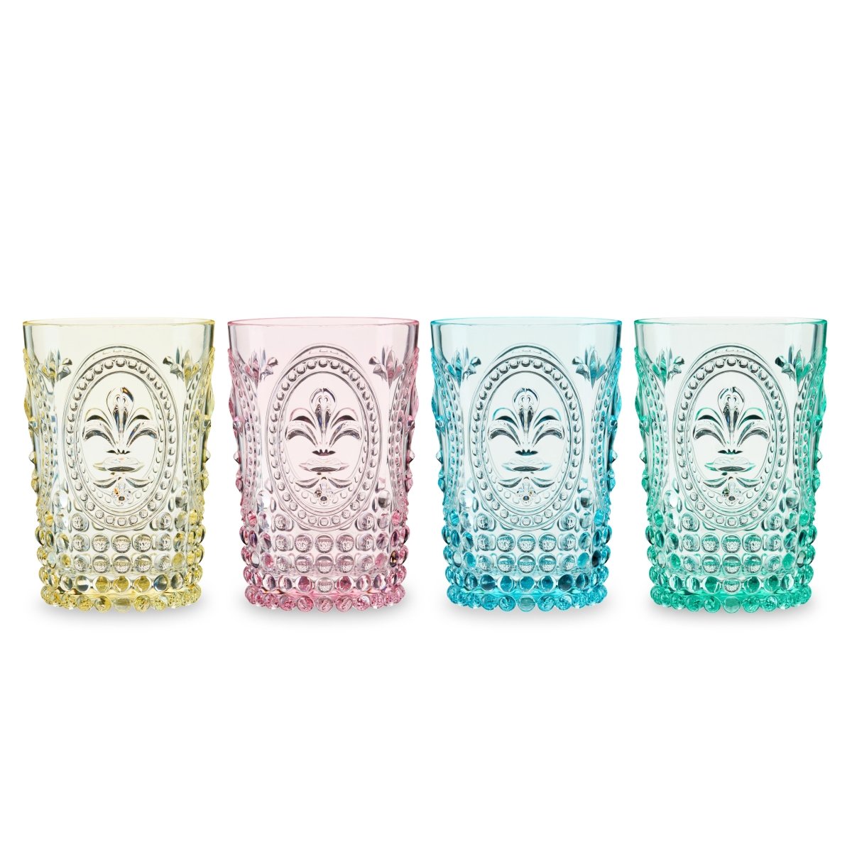 Twine Living Acrylic Embossed Tumblers, Set of 4 - lily & onyx