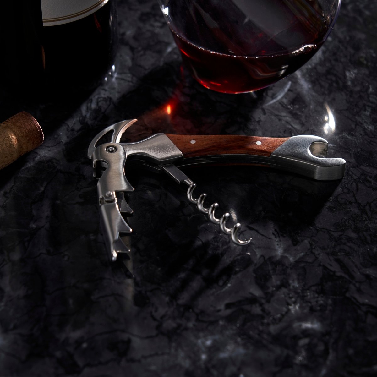 Viski Admiral Corkscrew with Rosewood Handle - lily & onyx