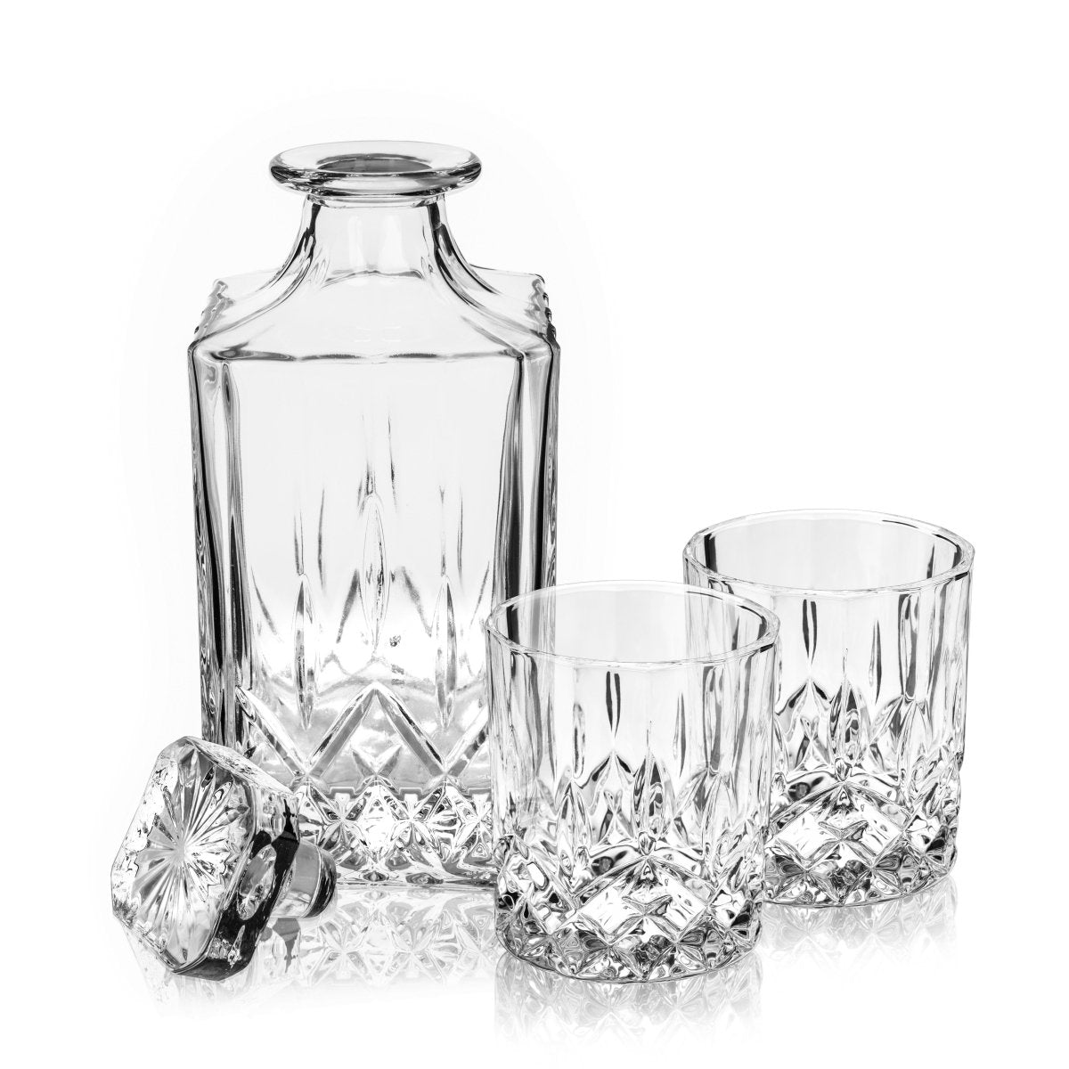 Viski Admiral Crystal Decanter and Tumbler Set - lily & onyx