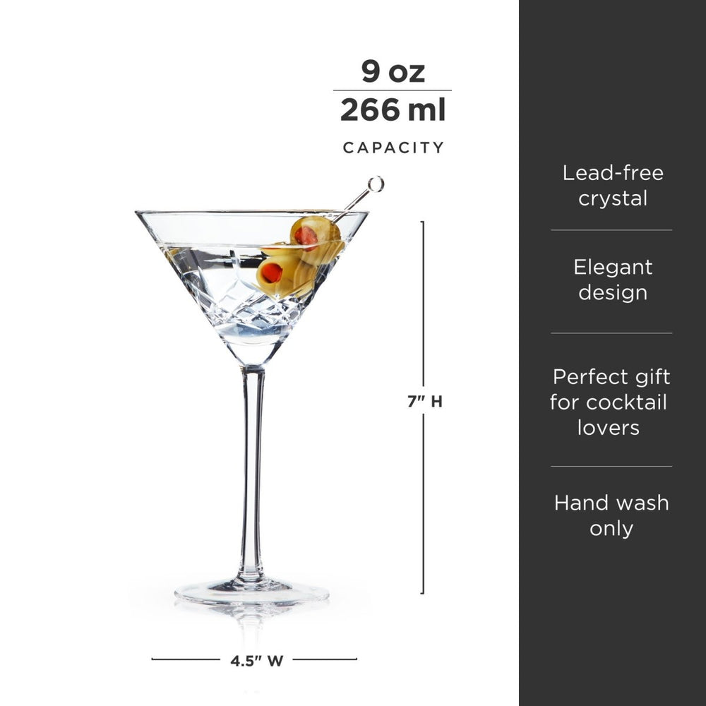 
                      
                        Viski Admiral Crystal Martini Glasses, Set of 2 - lily & onyx
                      
                    