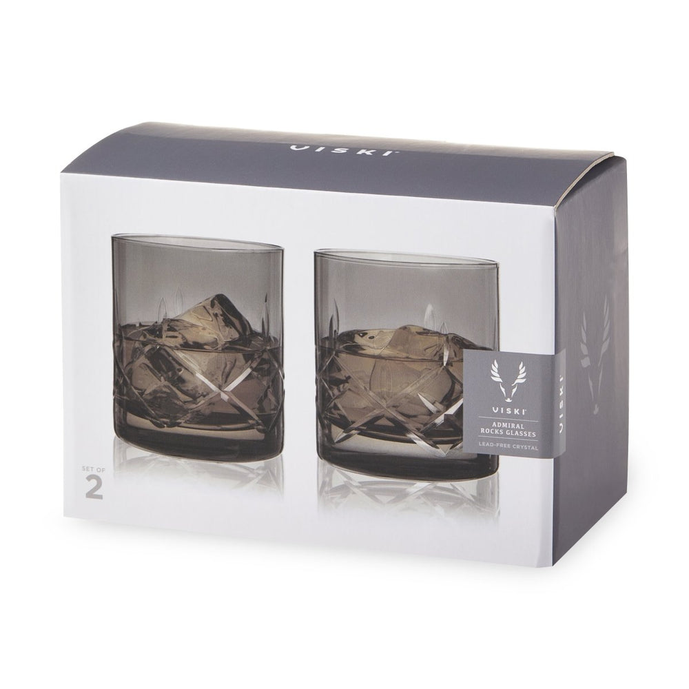 
                      
                        Viski Admiral Crystal Rocks Glasses in Smoke, Set of 2 - lily & onyx
                      
                    