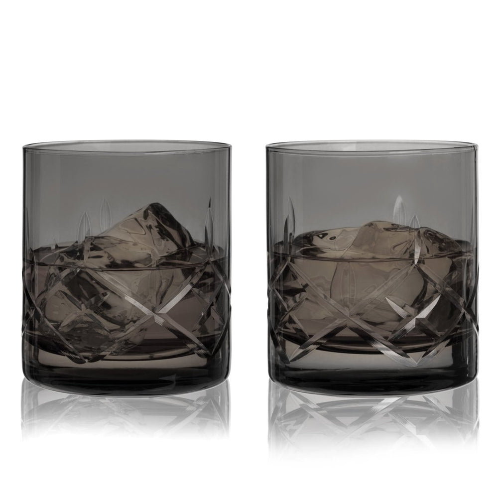 
                      
                        Viski Admiral Crystal Rocks Glasses in Smoke, Set of 2 - lily & onyx
                      
                    