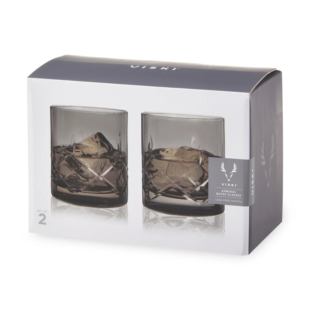 
                      
                        Viski Admiral Crystal Rocks Glasses, Smoke - Set of 2 - lily & onyx
                      
                    