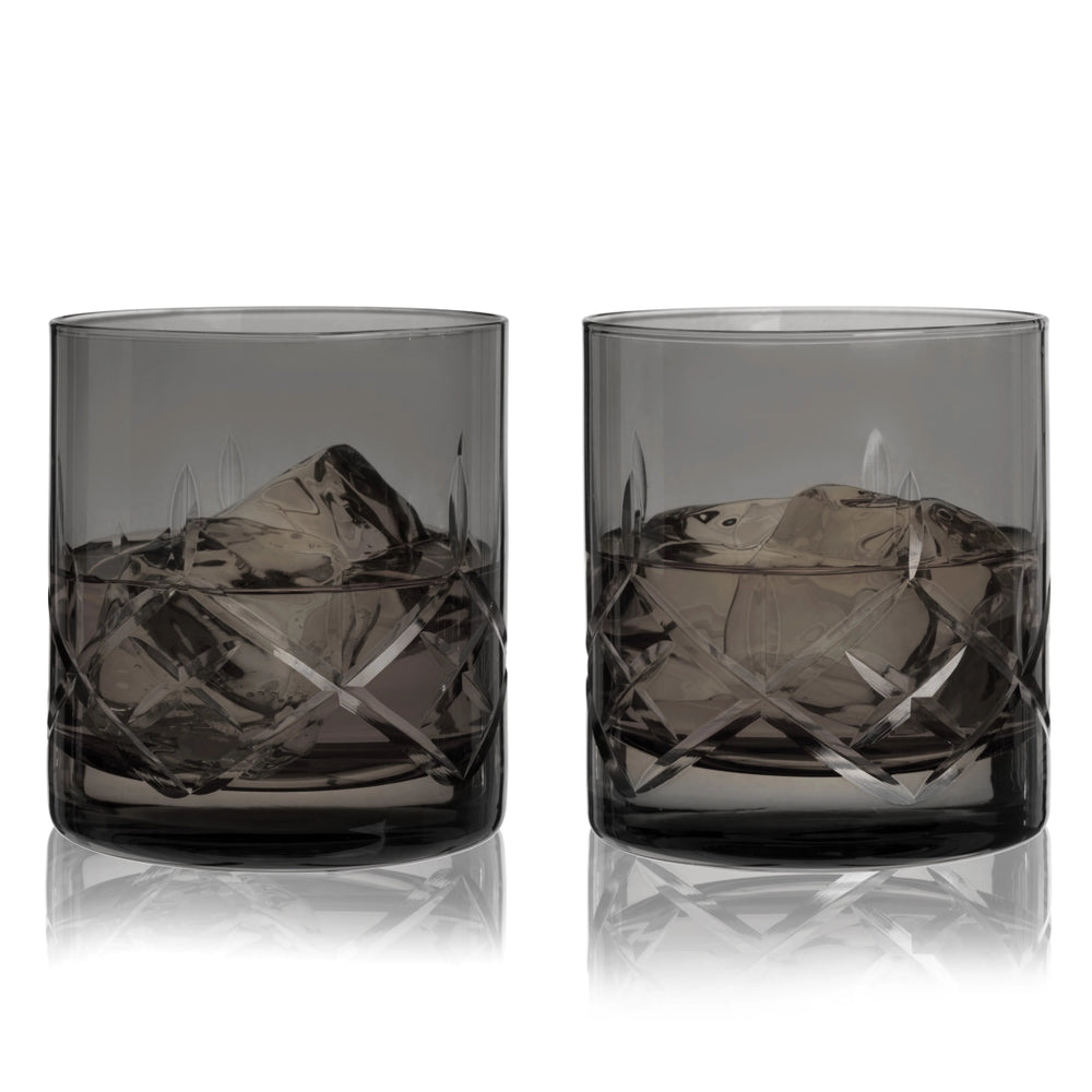 
                      
                        Viski Admiral Crystal Rocks Glasses, Smoke - Set of 2 - lily & onyx
                      
                    