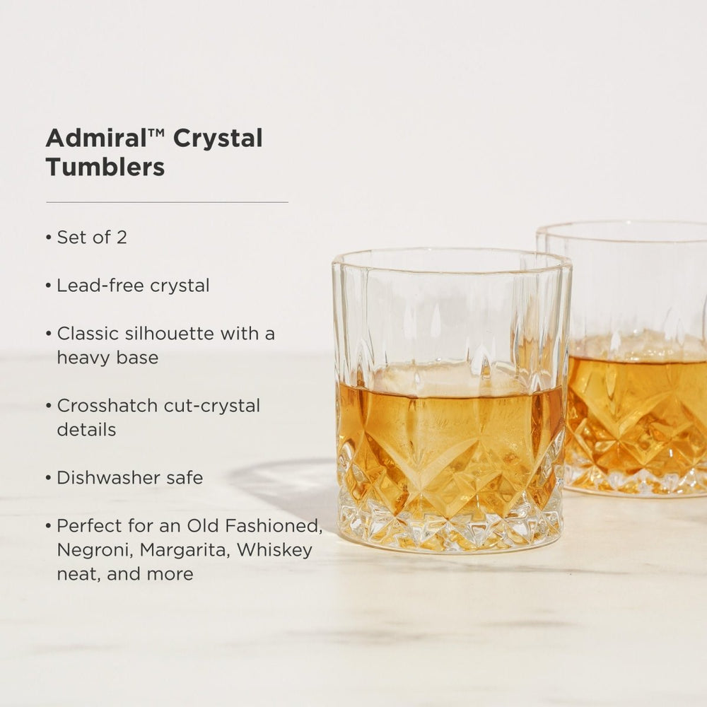 
                      
                        Viski Admiral Crystal Tumblers, Set of 2
                      
                    