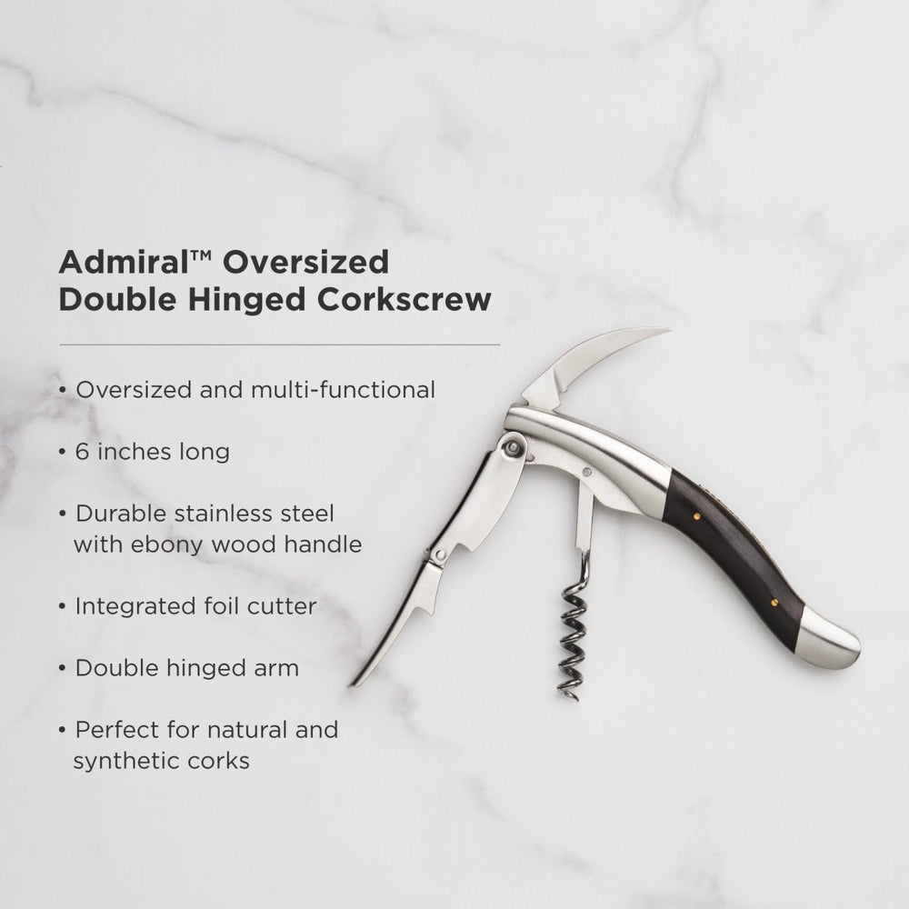 
                      
                        Viski Admiral Heavyweight Corkscrew with Ebony Wood Handle - lily & onyx
                      
                    