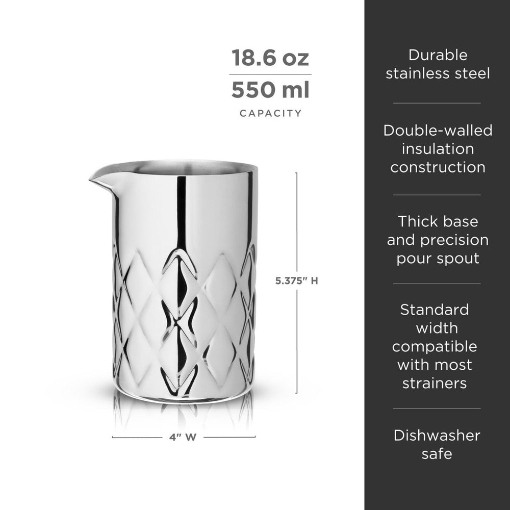 
                      
                        Viski Admiral Stainless Steel Double - Walled Mixing Glass - lily & onyx
                      
                    