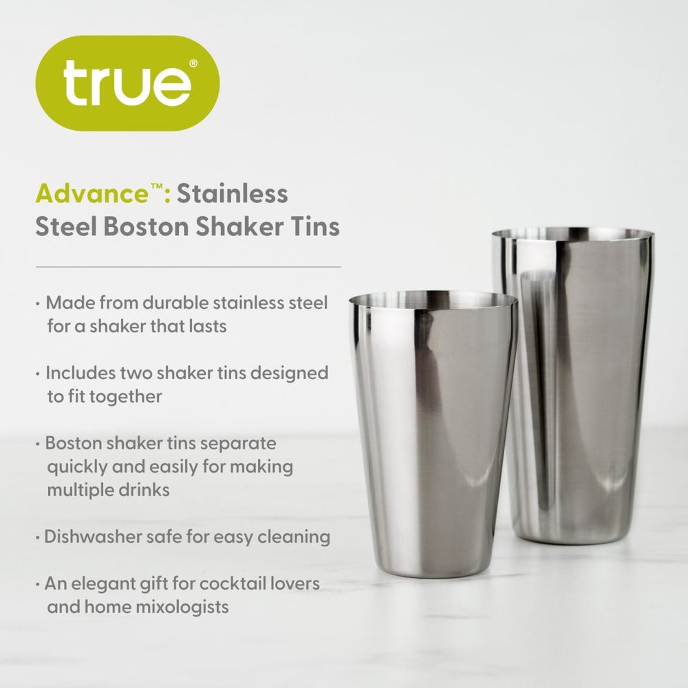 
                      
                        True Advance Stainless Steel Boston Shaker Tins - lily & onyx
                      
                    