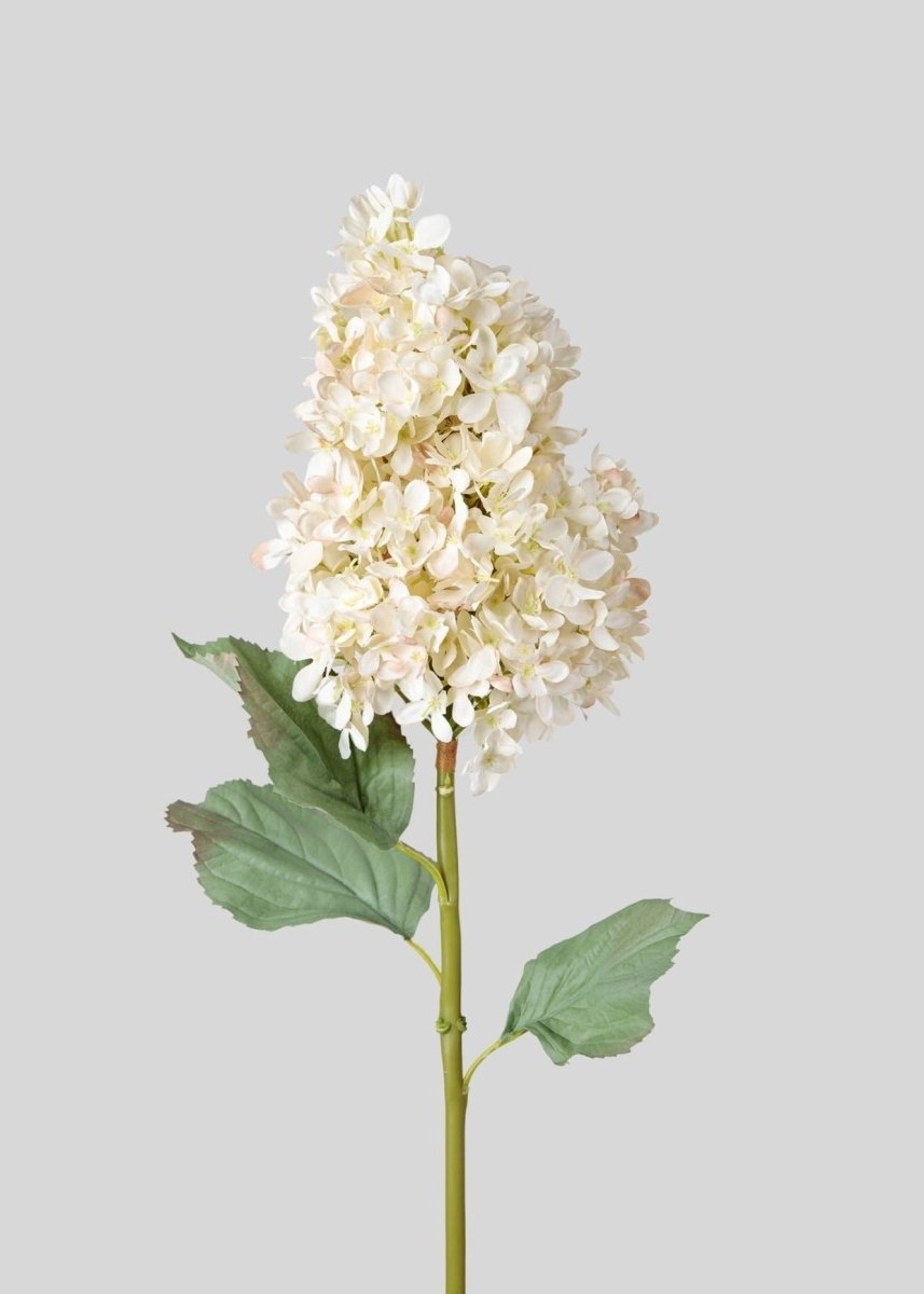 Afloral 35" Faux Dried Cone Hydrangea Stem - Parchment Beige
