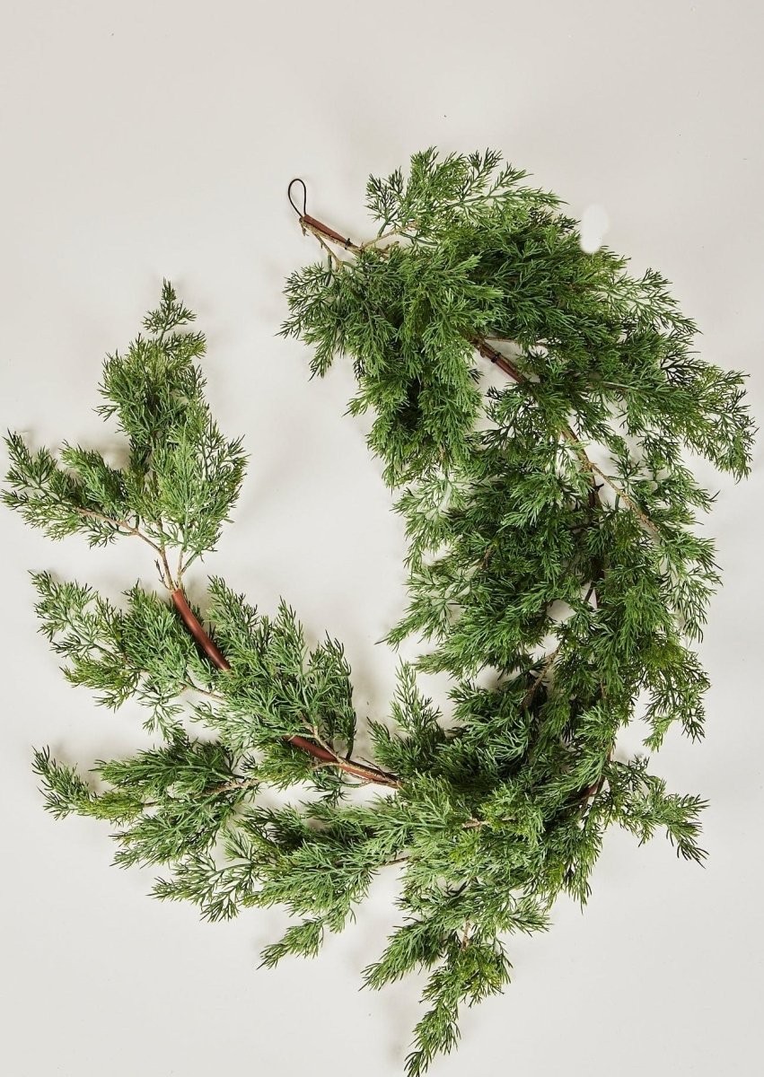 Afloral Artificial Cedar Garland - 66" Realistic Faux Greenery Garland