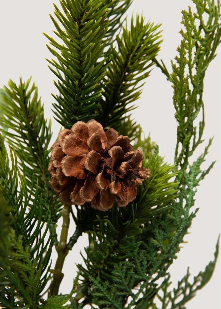 Afloral Artificial Winter Pine Evergreen Pick - 12"