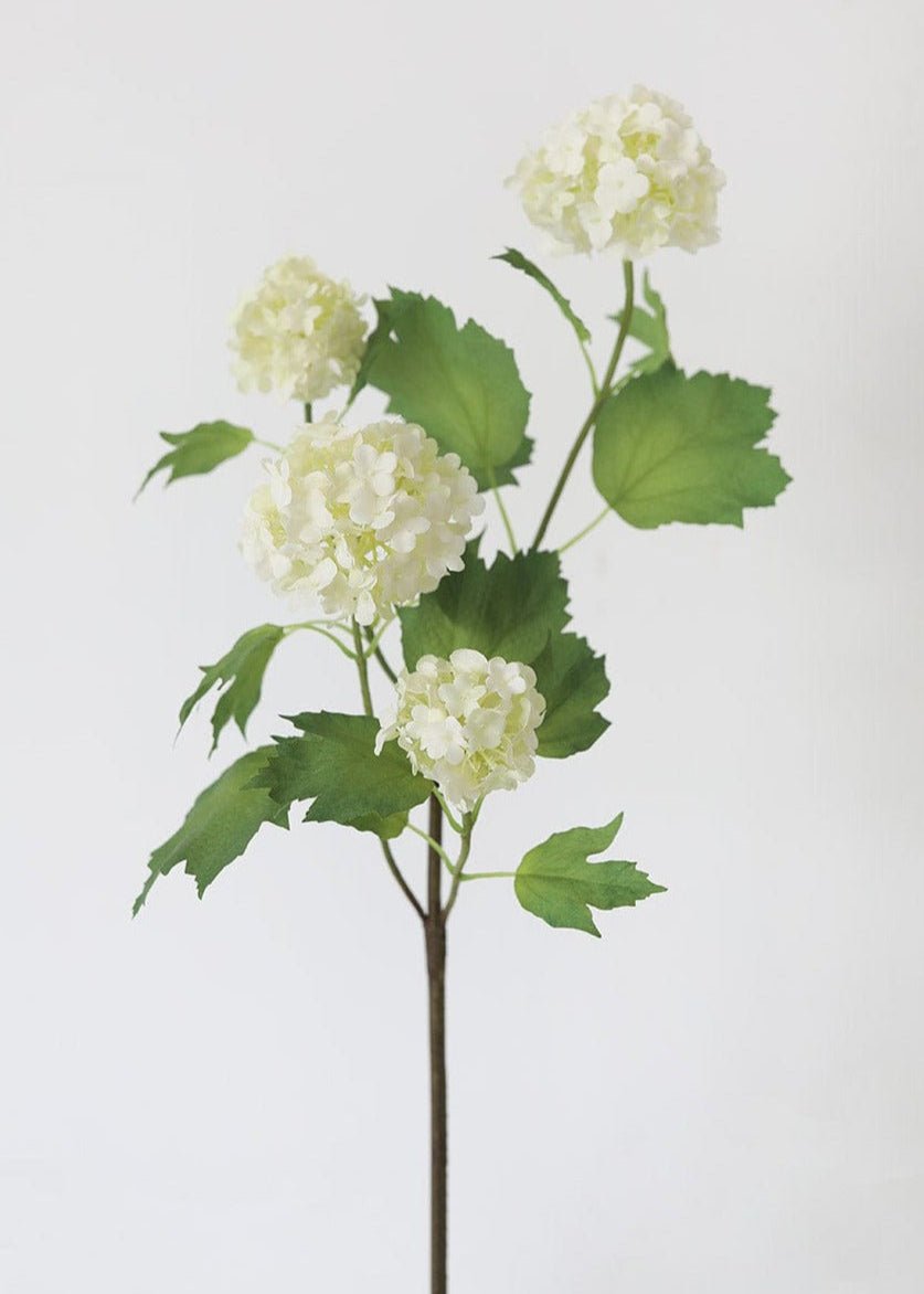 Afloral Cream White Artificial Snowball Flowers - 24"
