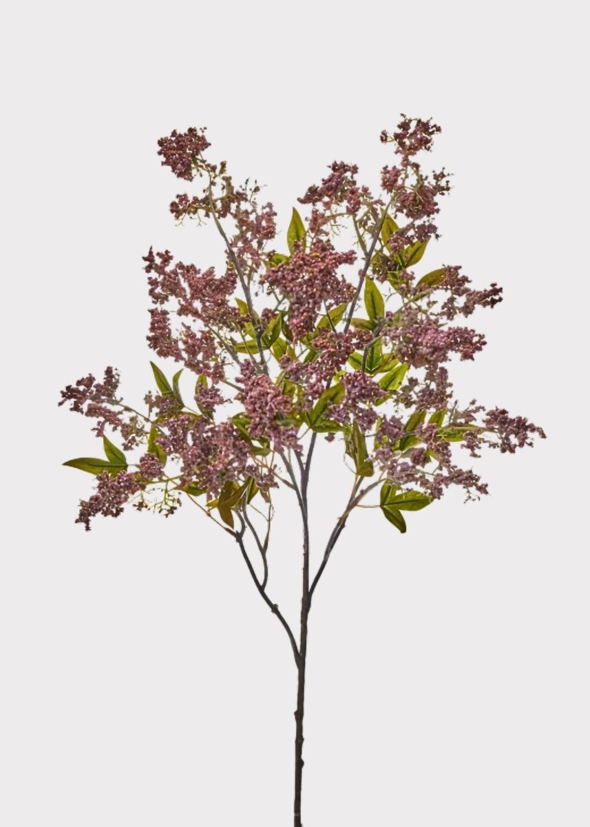 Afloral Dusty Mauve Fake Wild Plum Berry Branch - 43"