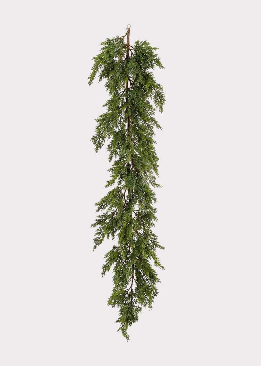 Afloral Faux Cedar Greenery Garland 66" | Artificial Christmas Greenery