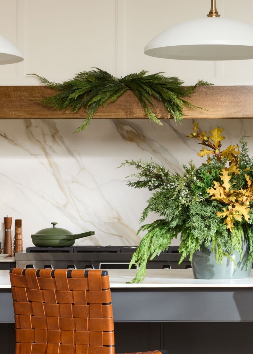 Afloral Faux Cedar Mantel Swag Garland 48"