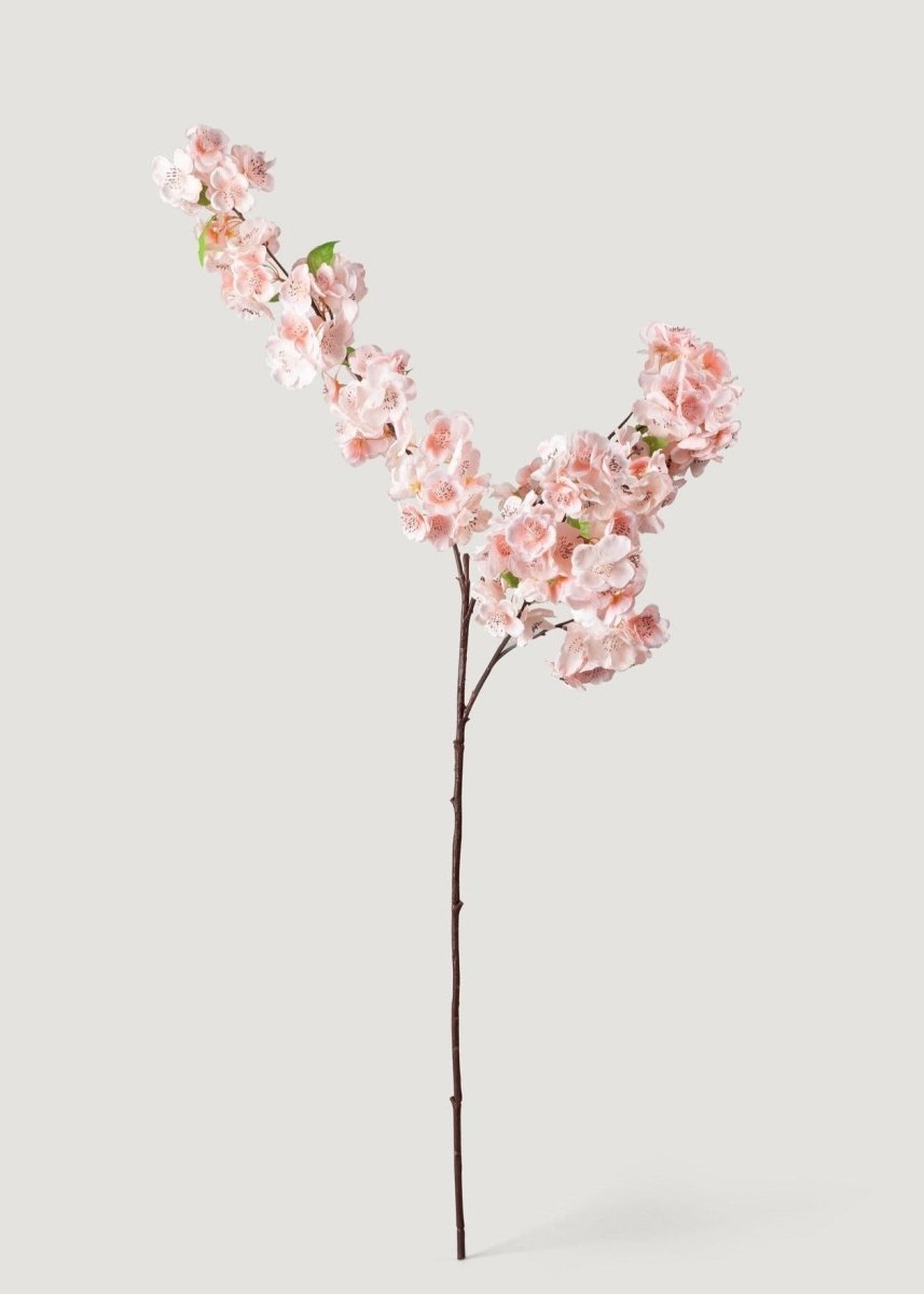 Afloral Faux Cherry Blossom Stem Pink 44" - Realistic Silk Flowers