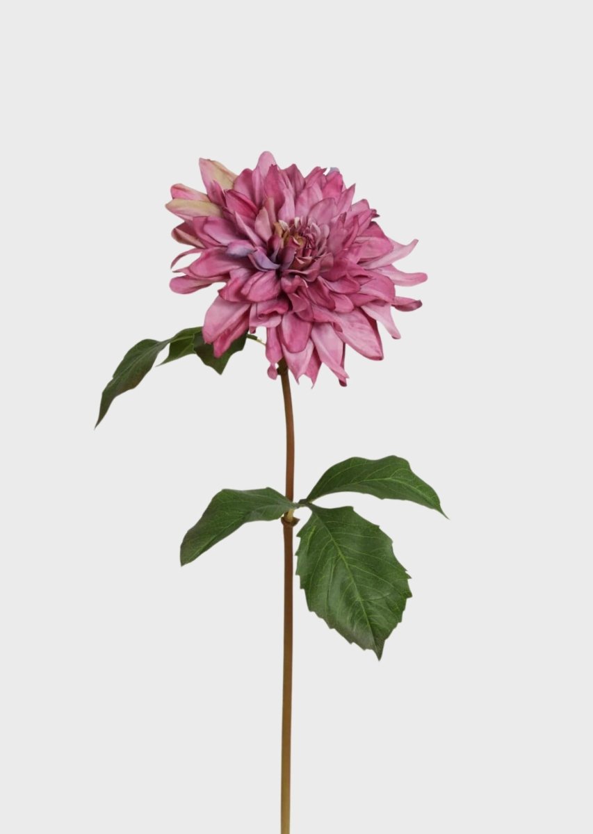 Afloral Faux Dahlia Stem Mauve Pink - Realistic Wired Artificial Flower 19"