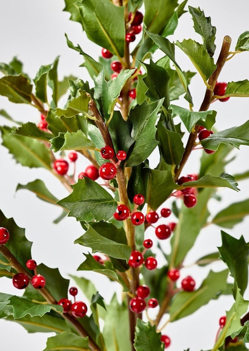 Afloral Faux Holly Branch - 36"