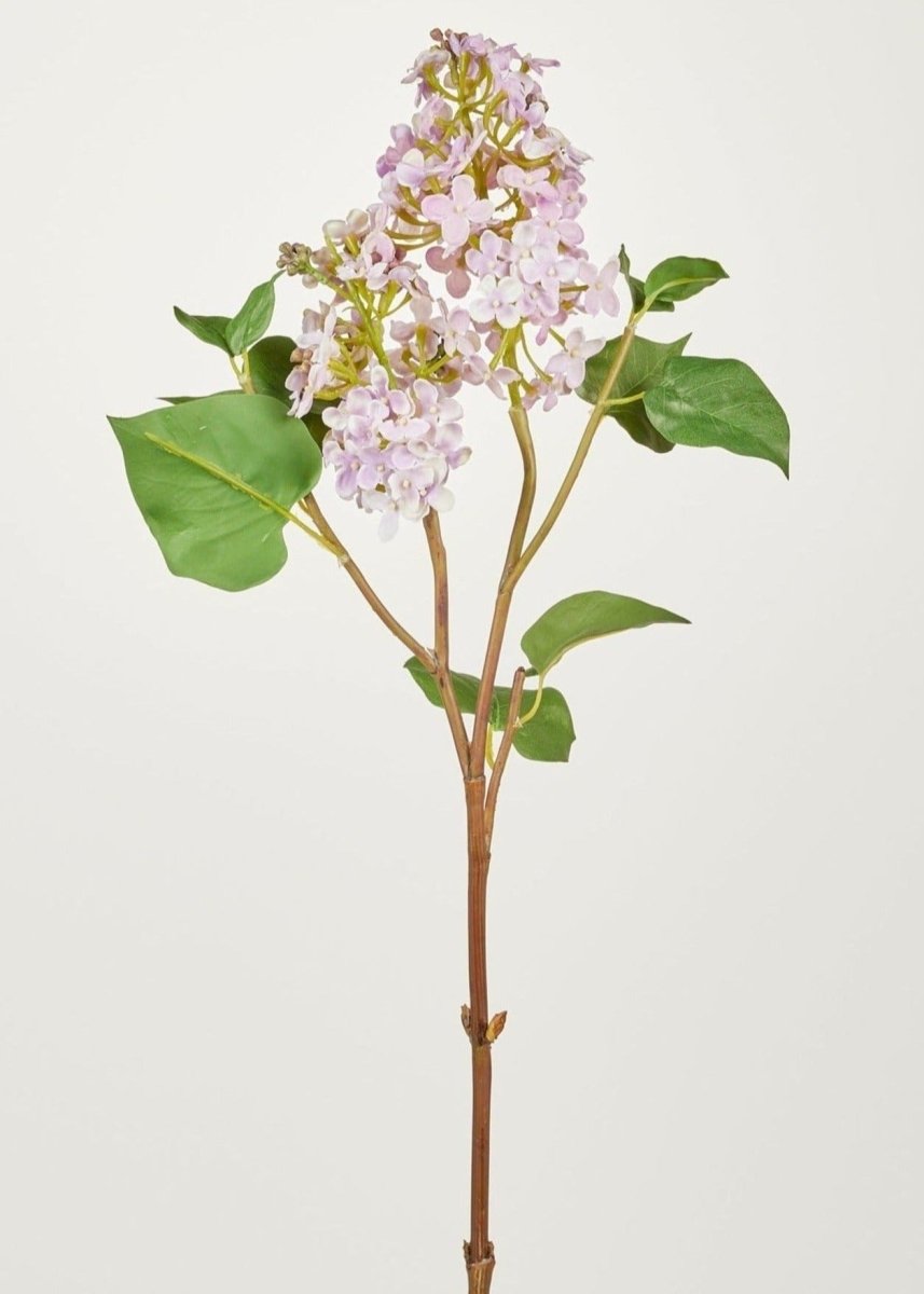 Afloral Faux Lilac Branch 30" - Pale Lavender Artificial Flower Stem