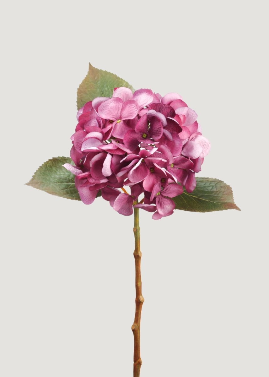 Afloral Mauve Artificial Hydrangea Flower - 17.5"