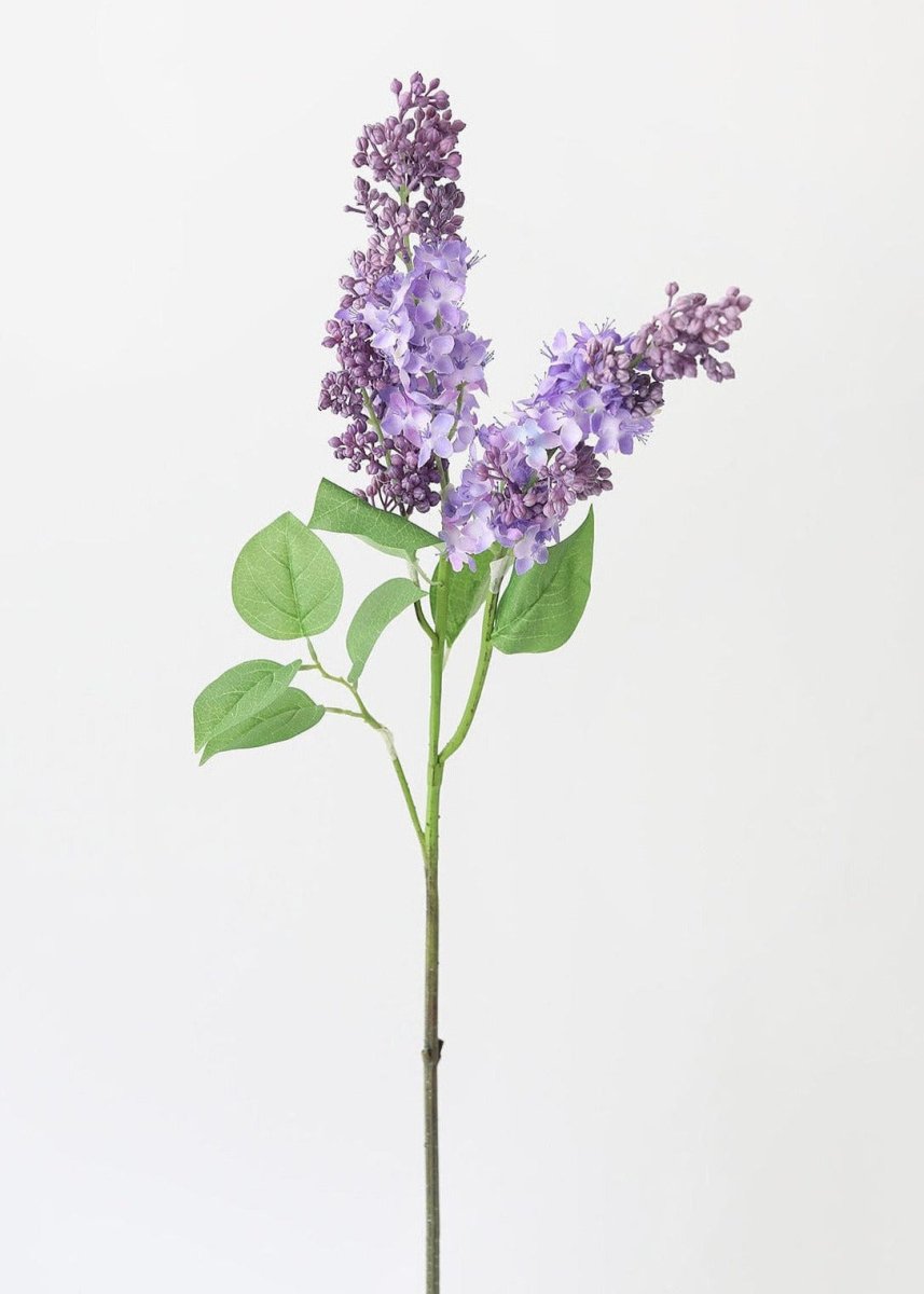 Afloral Purple Artificial Lilac Stem, 34.5" - Lavender Faux Flower