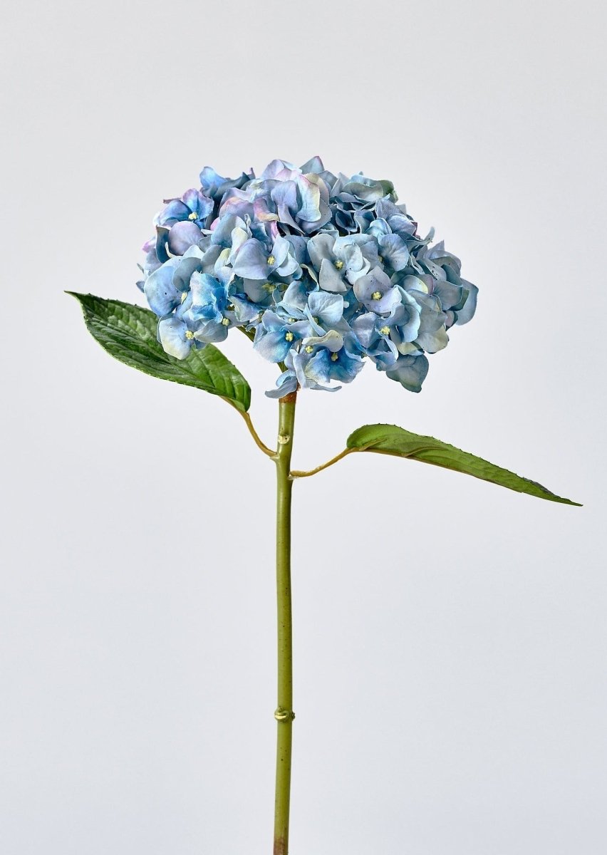 Afloral Real Touch Blue Hydrangea Stem 18" - Artificial Faux Flower