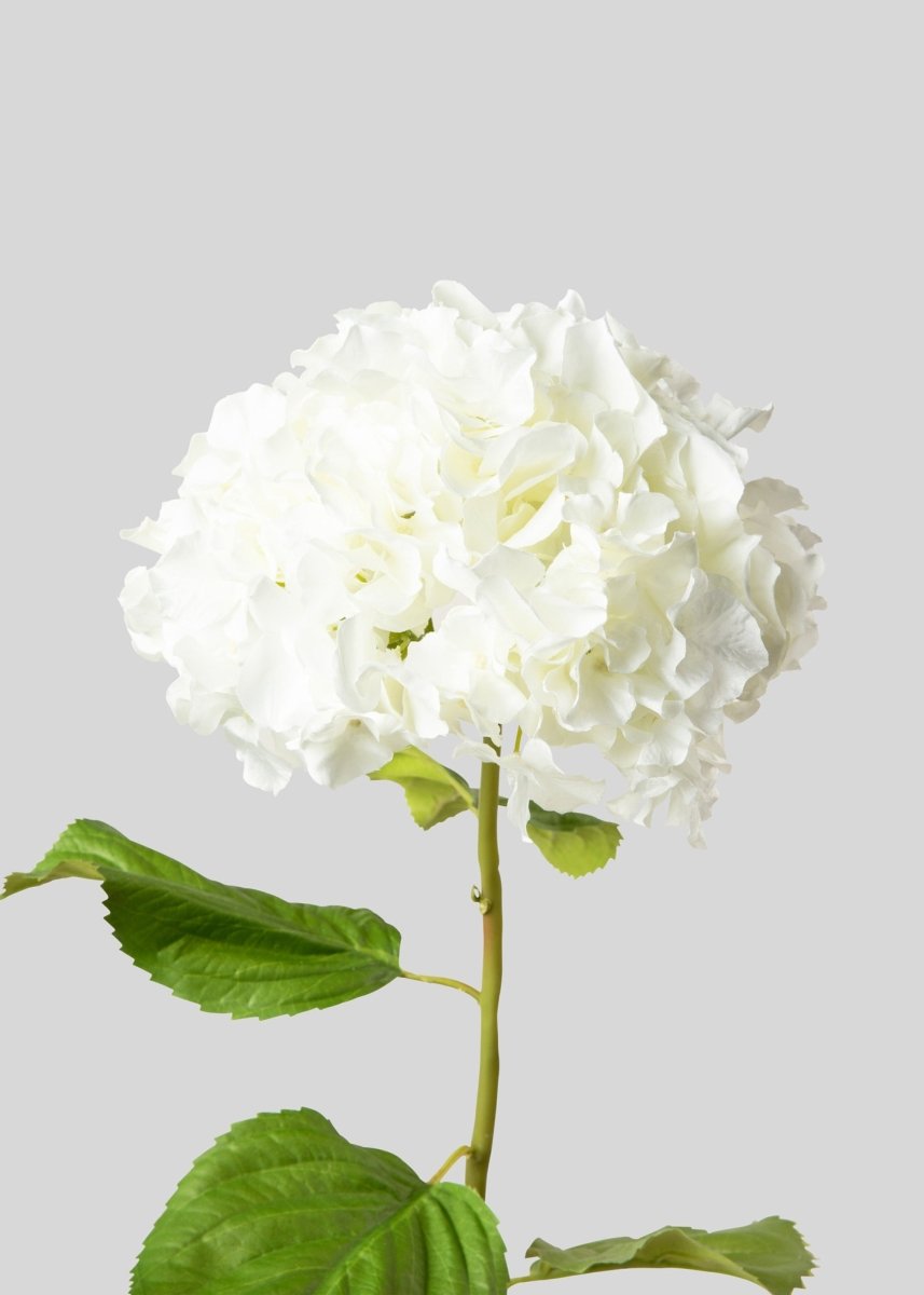 Afloral Tall Hydrangea Faux Flower in White - 45"