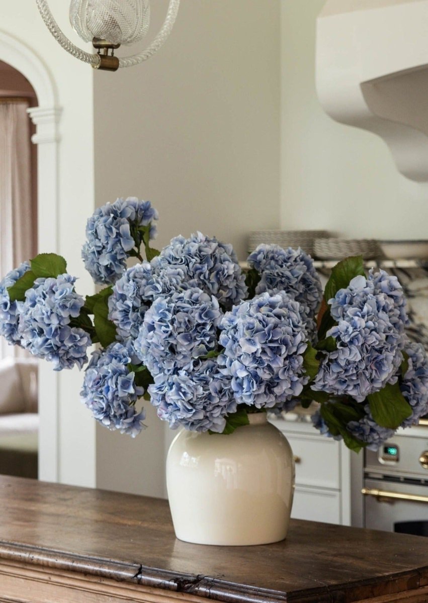 Afloral Tall Powder Blue Faux Hydrangea Flower - 45"