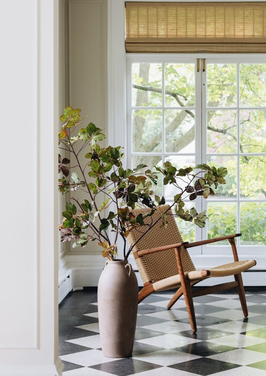 Afloral Tall Terra Cotta Vase with Handles - 20"