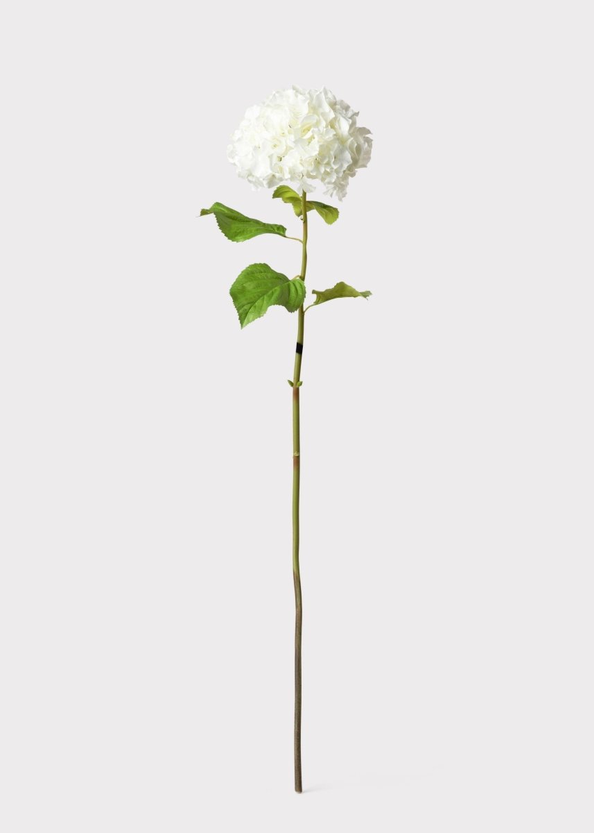 Afloral Tall White Faux Hydrangea Flower Stem 45"