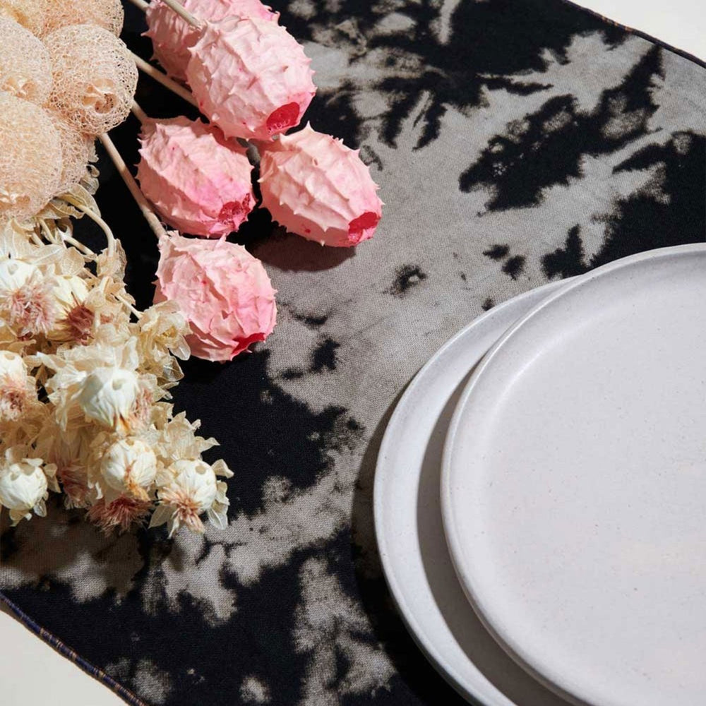 ATELIER SAUCIER After Dark Linen Table Runner - lily & onyx
