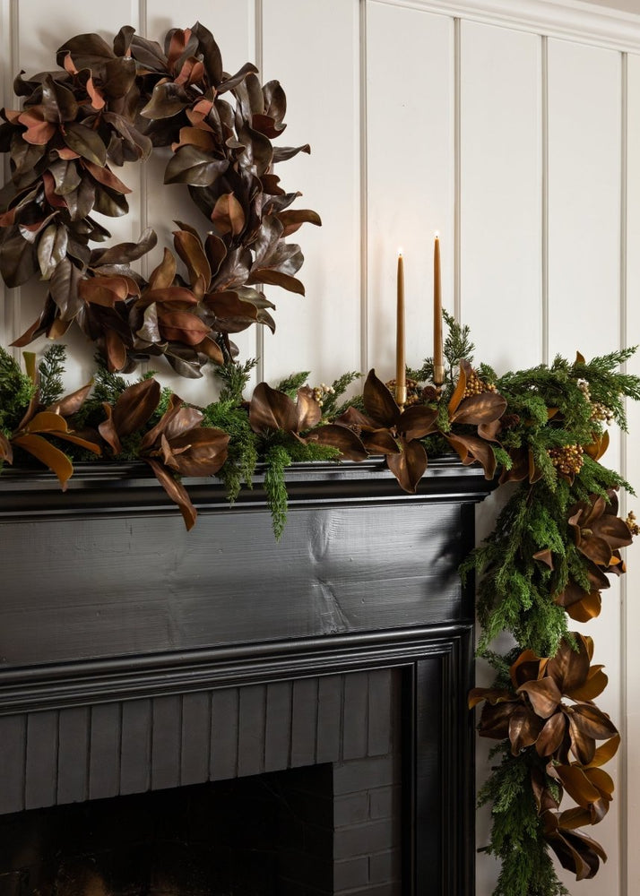 
                      
                        Afloral Aged Fake Magnolia Leaf Branch - 38.5" - lily & onyx
                      
                    