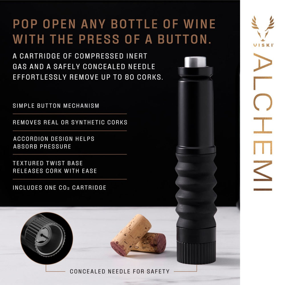 
                      
                        Viski Alchemi CO2 Electric Cork Remover - lily & onyx
                      
                    