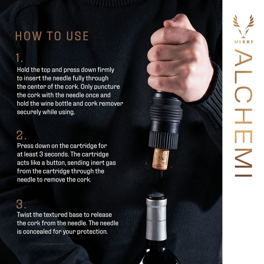 
                      
                        Viski Alchemi CO2 Electric Cork Remover - lily & onyx
                      
                    