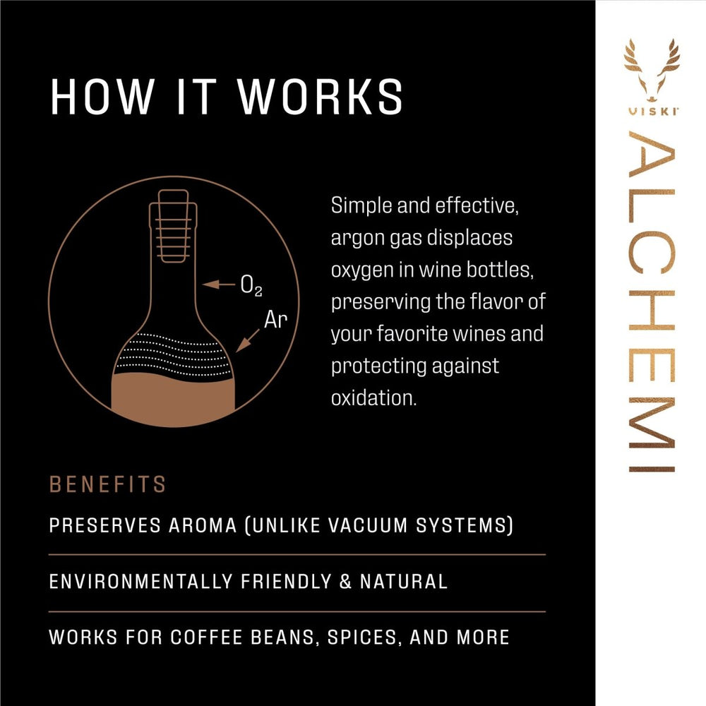 
                      
                        Viski Alchemi Natural Argon Wine Preserver - lily & onyx
                      
                    