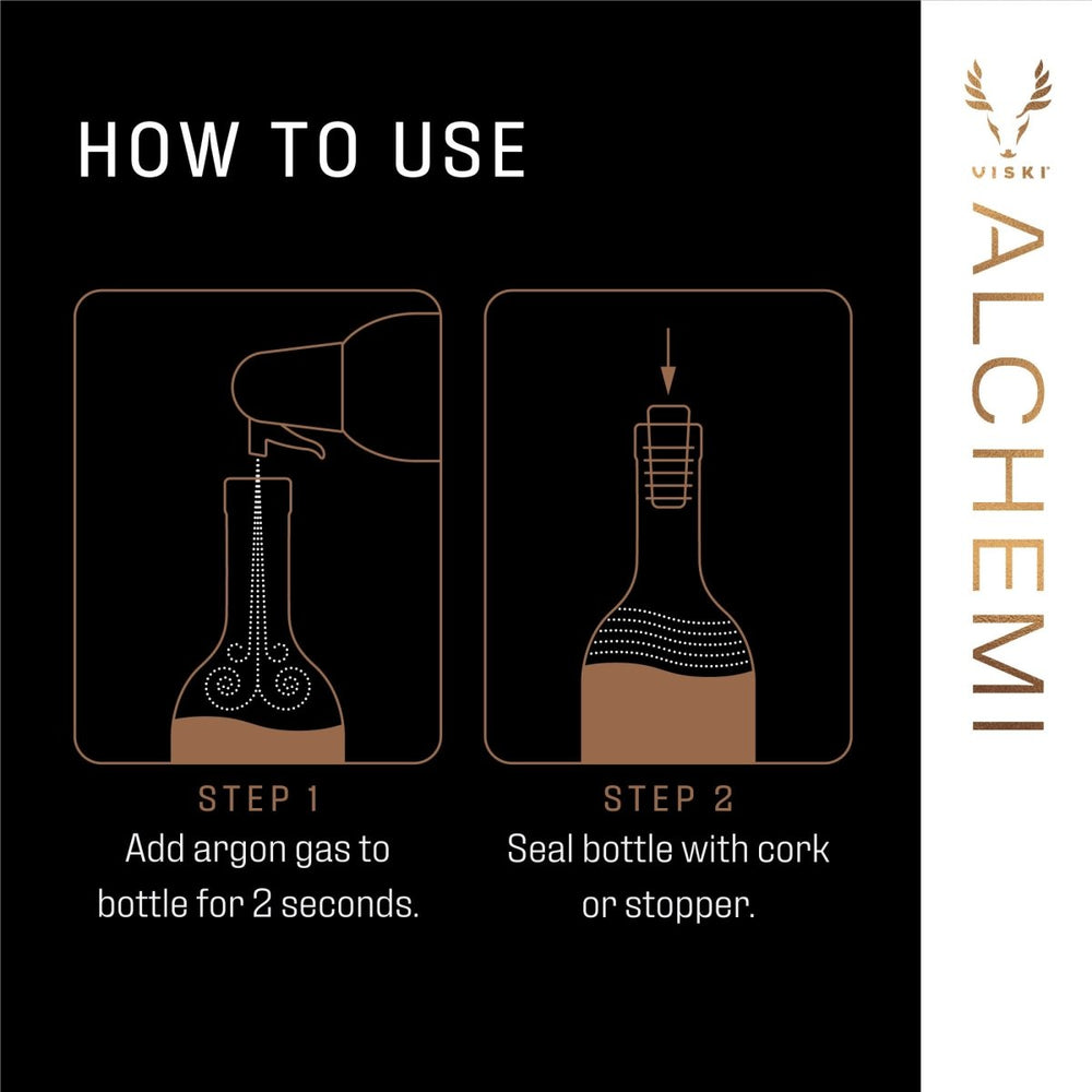 
                      
                        Viski Alchemi Natural Argon Wine Preserver - lily & onyx
                      
                    