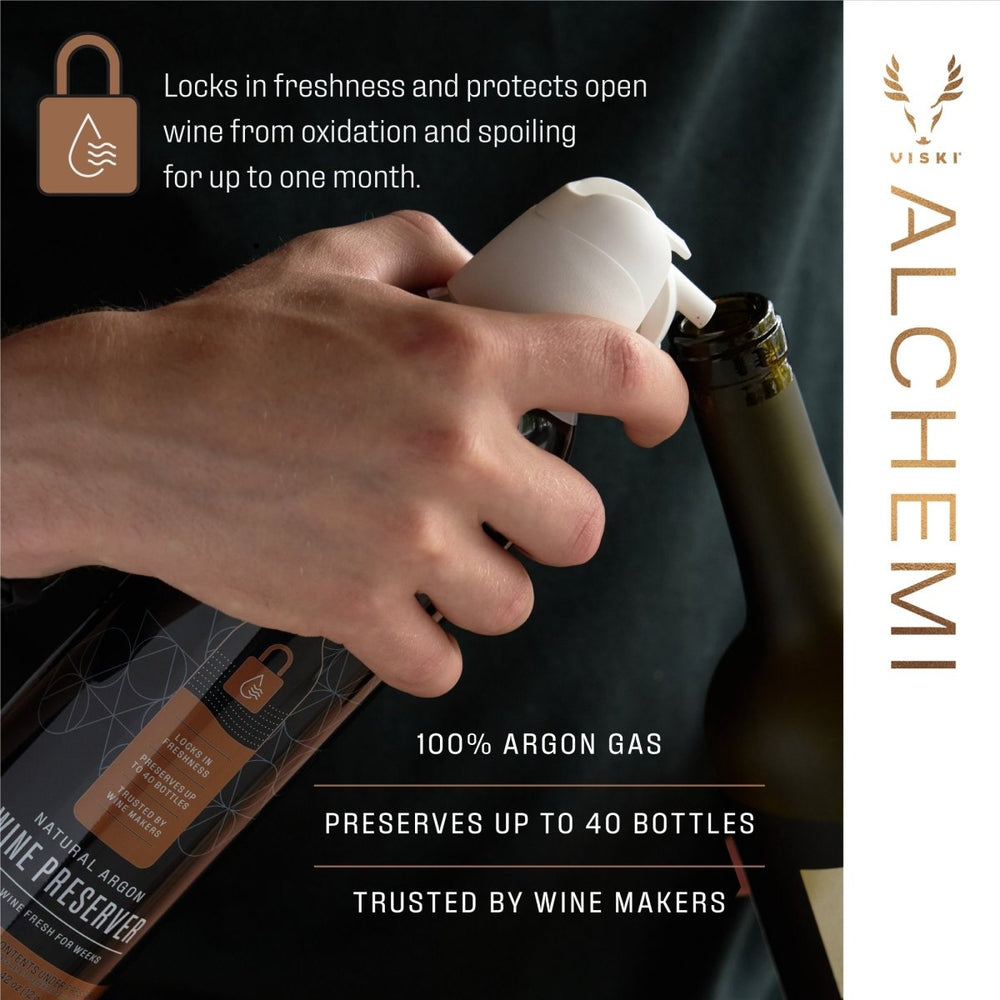 
                      
                        Viski Alchemi Natural Argon Wine Preserver - lily & onyx
                      
                    
