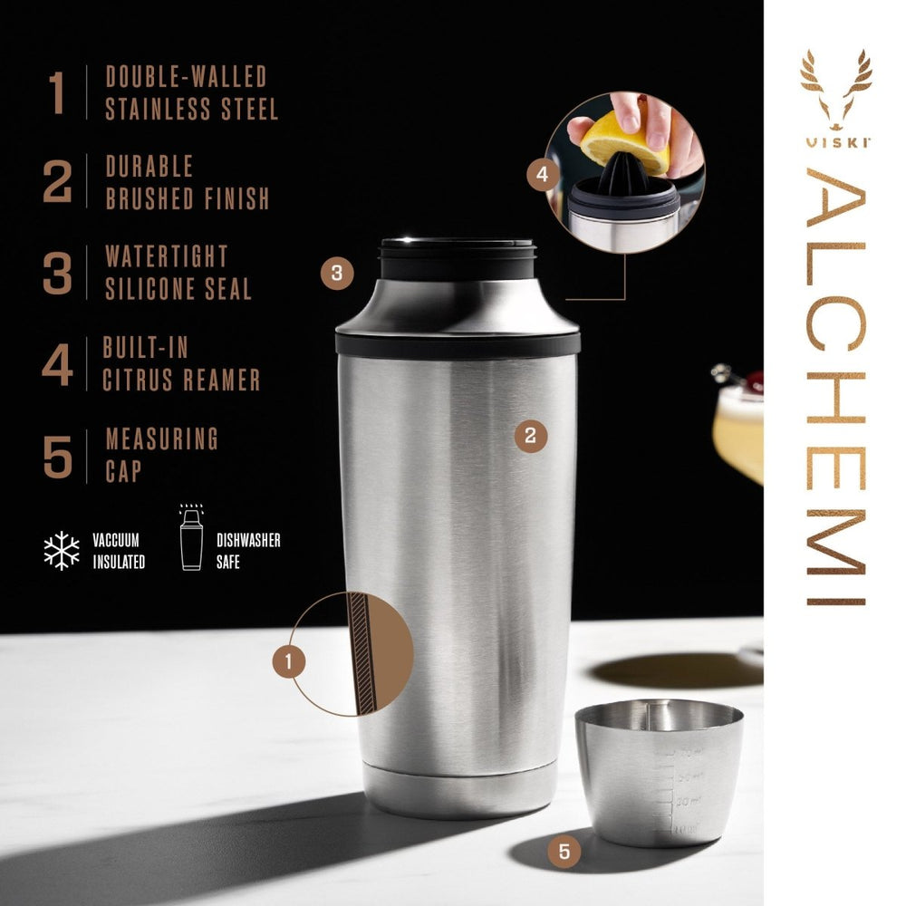 
                      
                        Viski Alchemi Vacuum Insulated Cocktail Shaker - lily & onyx
                      
                    