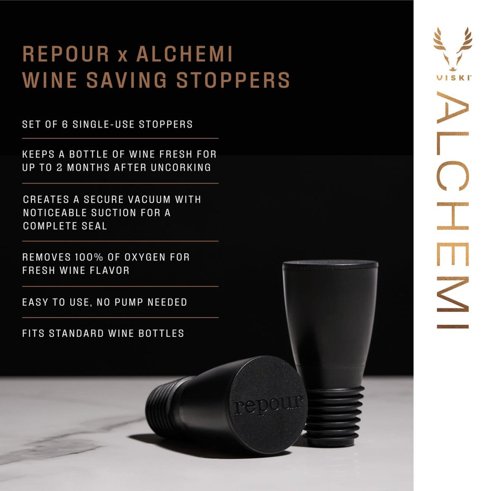 
                      
                        Viski Alchemi Wine Saving Stoppers, Set of 6 - lily & onyx
                      
                    