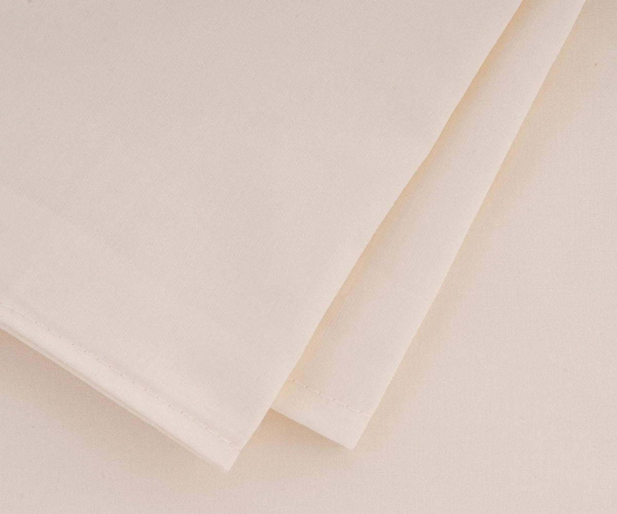 All Cotton and Linen 100% Cotton Sateen Pillowcases, Set of 2 | 400TC, Natural
