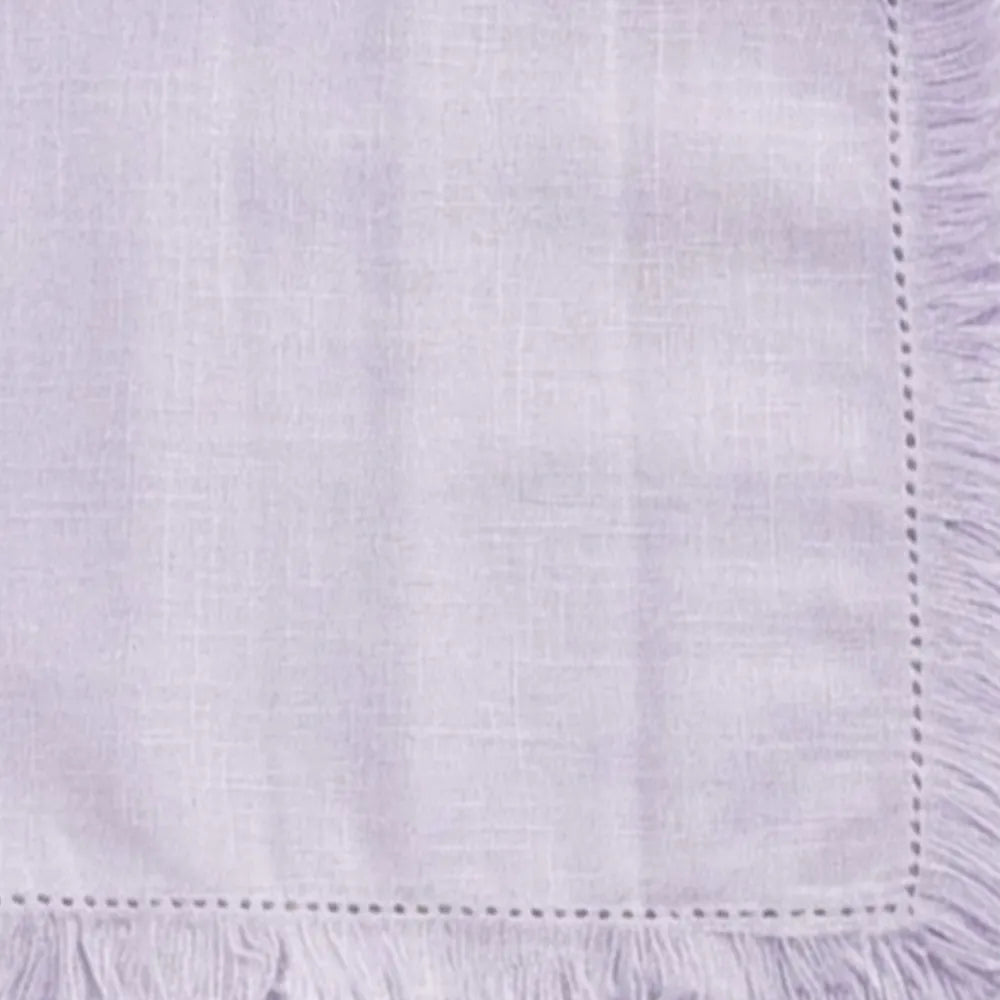 All Cotton and Linen Lavender Cotton Fringe Cloth Napkins